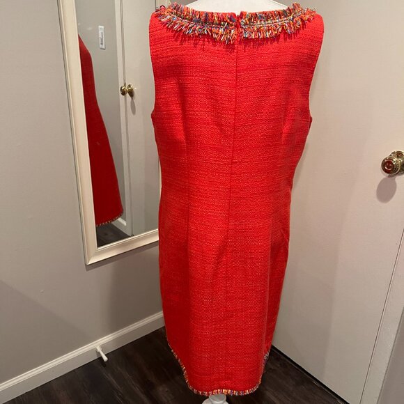 NWT Talbots Textured Fringe Neck Shift Dress, Size 16 - Picture 11 of 16